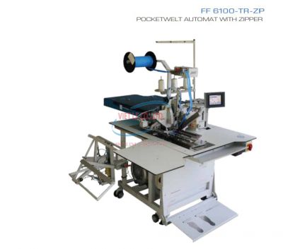 Máy tự động hóa các quy trình may nẹp túi có dây kéo khóa Robotech FF 6100-TR-ZP